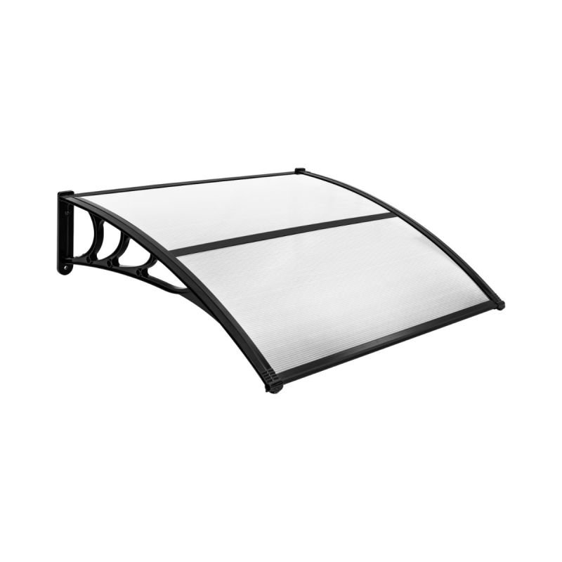 Harmaa säänkestävä katos 150x100 cm oville ja ikkunoille