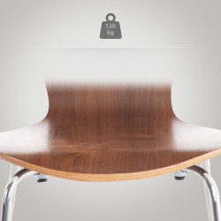 Outlet: Calisto pinottava tuoli puuistuimella ja metallijalustalla - Pähkinä (UUSI TUOTE - AVATTU PAKKAUS)