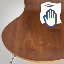 Outlet: Calisto pinottava tuoli puuistuimella ja metallijalustalla - Pähkinä (UUSI TUOTE - AVATTU PAKKAUS)