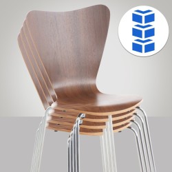 Outlet: Calisto pinottava tuoli puuistuimella ja metallijalustalla - Pähkinä (UUSI TUOTE - AVATTU PAKKAUS)