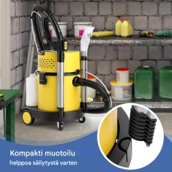 Tehokas 1200W märkä-kuivaimuri 4-in-1 keltainen