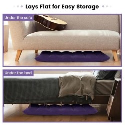 Säädettävä lattiatuoli selkänojalla, violetti, monikäyttöinen ja mukava