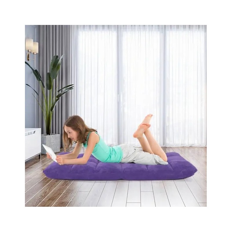 Säädettävä lattiatuoli selkänojalla, violetti, monikäyttöinen ja mukava