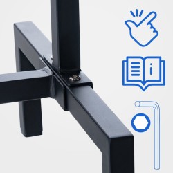 Outlet: Teollinen vaaterekki melva loft-tyyliin säilytysratkaisu kotiin (UUSI TUOTE - AVATTU PAKKAUS)