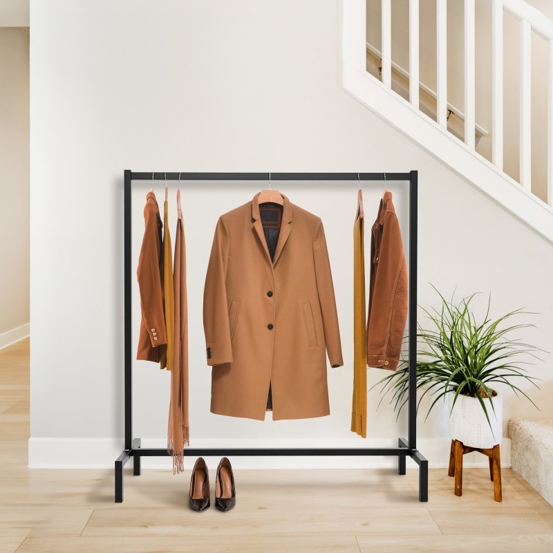 Outlet: Teollinen vaaterekki melva loft-tyyliin säilytysratkaisu kotiin (UUSI TUOTE - AVATTU PAKKAUS)