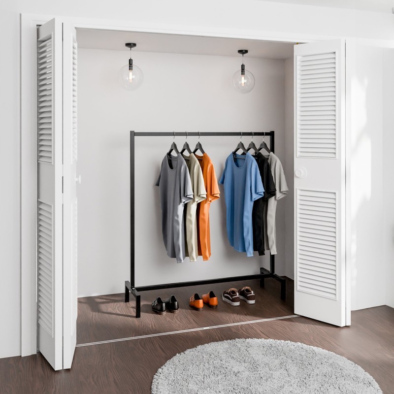 Outlet: Teollinen vaaterekki melva loft-tyyliin säilytysratkaisu kotiin (UUSI TUOTE - AVATTU PAKKAUS)