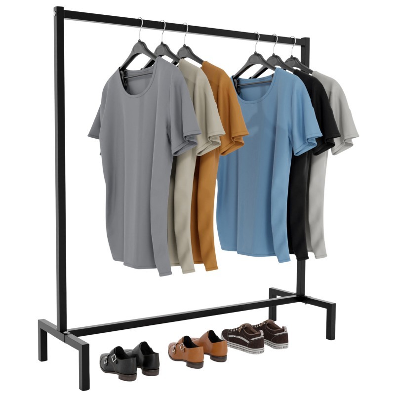 Outlet: Teollinen vaaterekki melva loft-tyyliin säilytysratkaisu kotiin