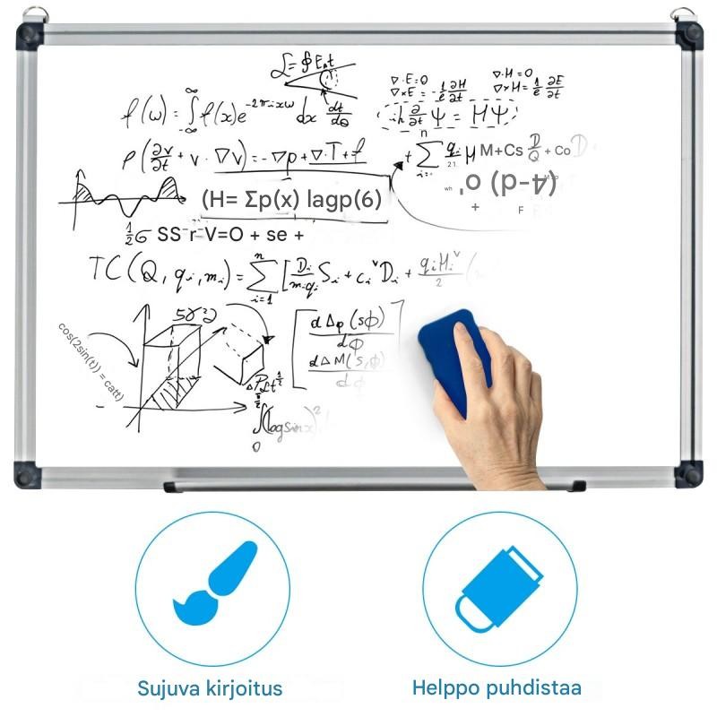 Valkoinen magneettinen valkotaulu alumiinikehyksellä (70x50 cm)