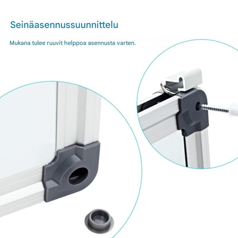 Valkoinen magneettinen valkotaulu alumiinikehyksellä (70x50 cm)