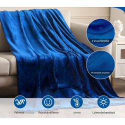 Sähköinen sininen lämpöpeitto 9 lämpötilaa flanellista