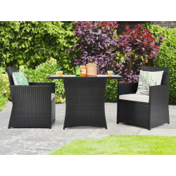 Kolmen osan ruskea patio-bistrosetti tilaa säästävä muotoilu