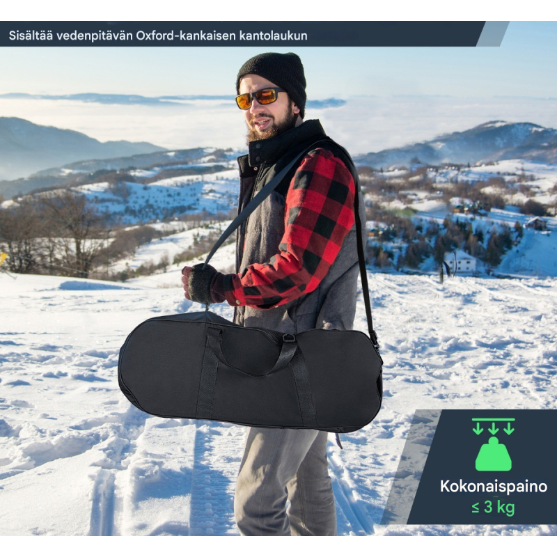 Lumikenkäsetti 4-in-1 aikuisille ja lapsille, sininen