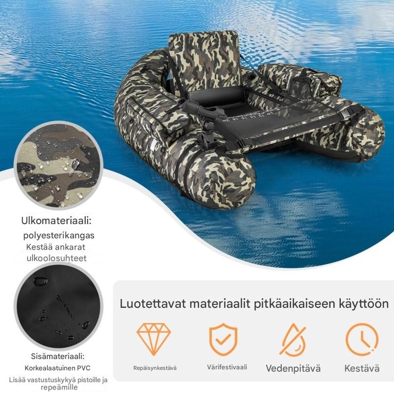 V-muotoinen kalastusvene camouflage vavanpidikkeellä ja kalamitalla