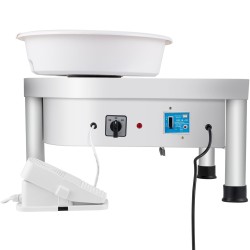 Sähkökäyttöinen dreija 25 cm n dreijauslautasella 280 watin jalkapoljin ja muotoilutyökalut