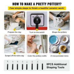 Sähköinen dreijakone 25-senttinen dreijalevy 280-watin moottori jalkapoljin roiskesuoja muotoilutyökalusetti hiljainen käynti