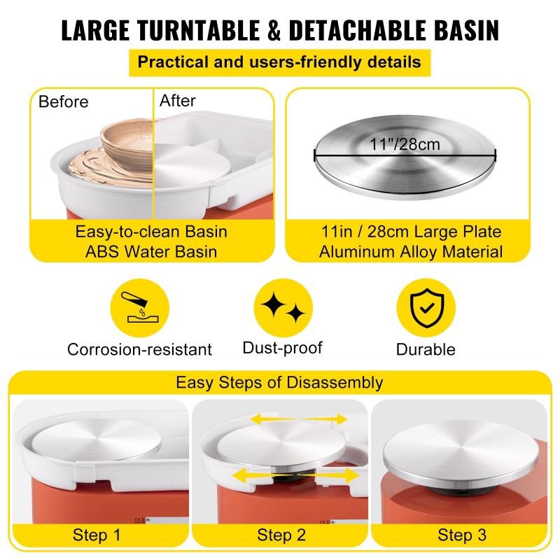 Sähköinen dreijauskone 28 cm 350 W 0–300 r/min jalkapoljin irrotettava vesiallas