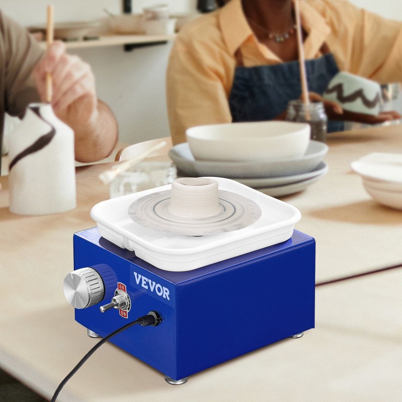 Mini kolmenkymmenen watin sähködreija keraamiseen työskentelyyn kaksi pyörölevyä esiliina