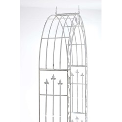 Elegantti ruusukaari puutarhaan jauhemaalatusta raudasta 247,5 cm