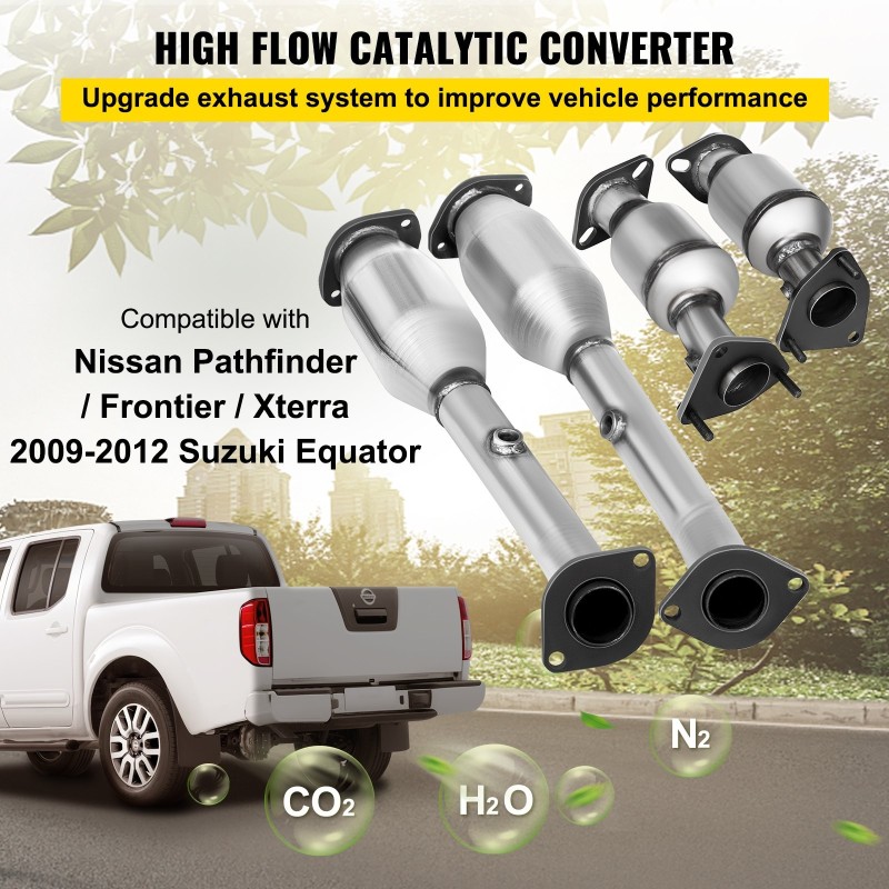 Pakosarja 4.0L Nissan Pathfinder/Frontier/Xterra, ruostumaton teräs, keraaminen rakenne