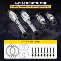 Pakosarja 4.0L Nissan Pathfinder/Frontier/Xterra, ruostumaton teräs, keraaminen rakenne