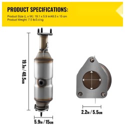 Katalysaattori 2003-2007 Honda Accord 2.4L L4 ruostumatonta terästä