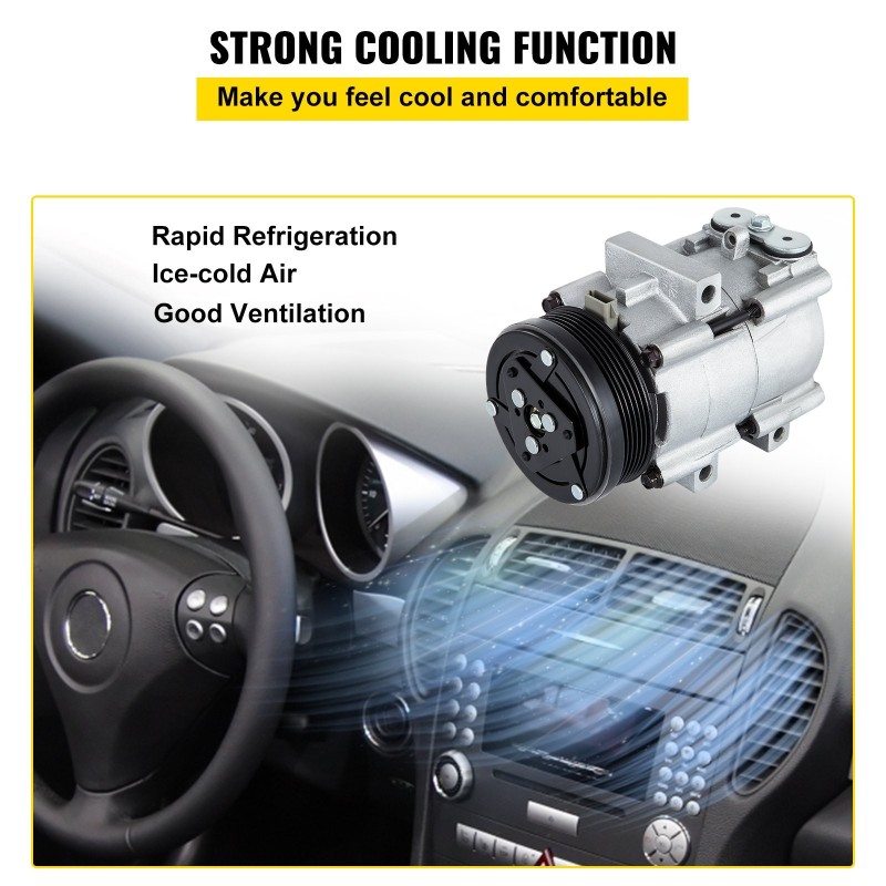 Ilmastointikompressori 4.2L 4.6L 5.4L 6.8L Ford Lincoln Mercury 1993-2007