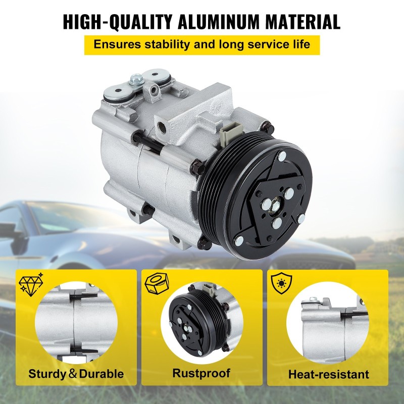 Ilmastointikompressori 4.2L 4.6L 5.4L 6.8L Ford Lincoln Mercury 1993-2007