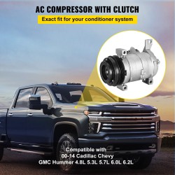 A/C-kompressori alumiiniseoksesta 00-14 Cadillac Chevy GMC Hummer 4.8L-8.1L