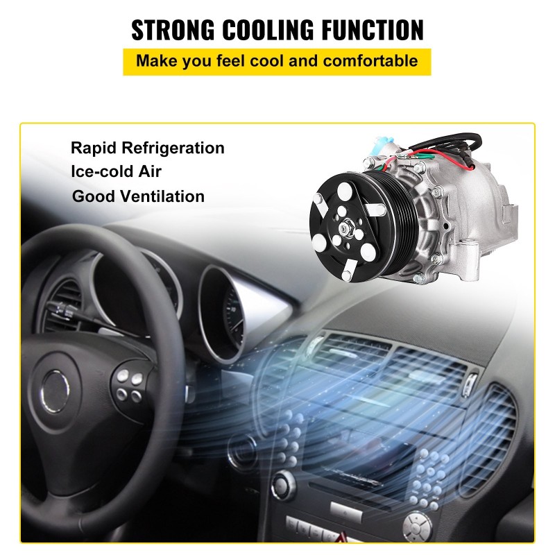 Ilmastointikompressori Honda Civic 1.8L 2006–2011, alumiinirakenne