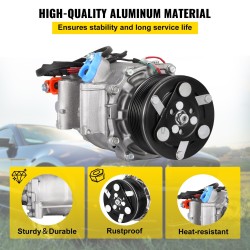 Ilmastointikompressori Honda Civic 1.8L 2006–2011, alumiinirakenne