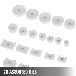 Kellonkuoren puristin alumiiniseosta, 20 työkalupäätä, kompakti koko