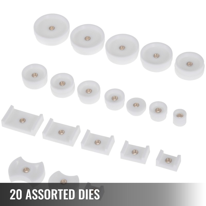 Kellonkuoren puristin alumiiniseosta, 20 työkalupäätä, kompakti koko