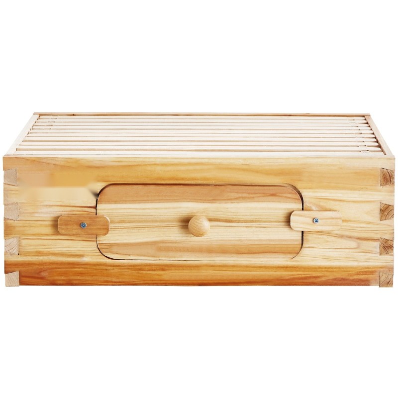 Mehiläispesän keskikokoinen Langstroth-laatikko 19 mm setripuuta 10 kehystä mehiläisvahakäsitelty akryyli-ikkunat