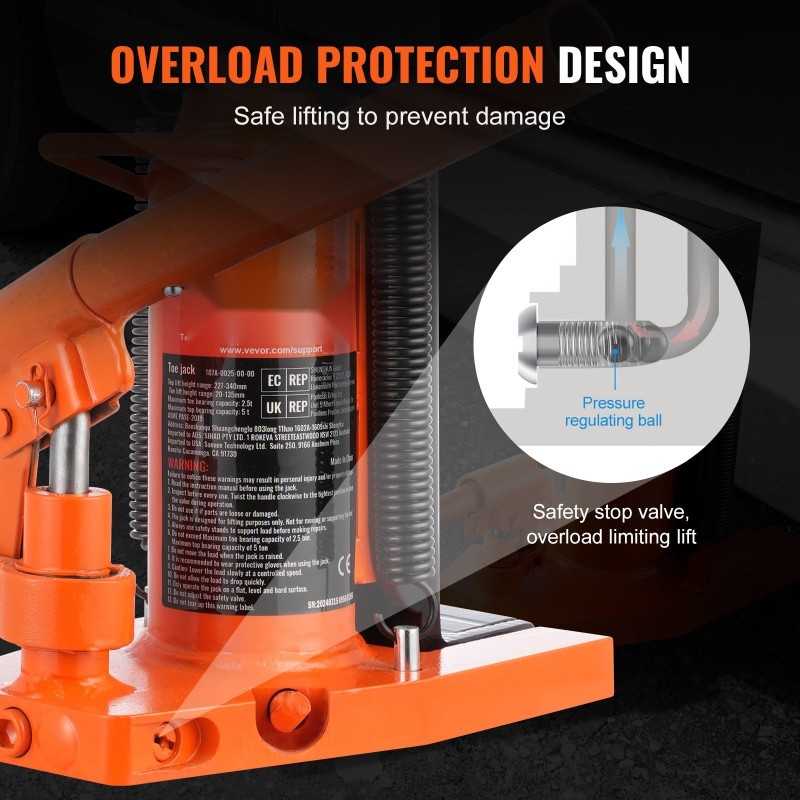 Hydraulinen kynsitunkki 2.5t kynsi 5t yläosa teollisuuskoneiden nostoon.