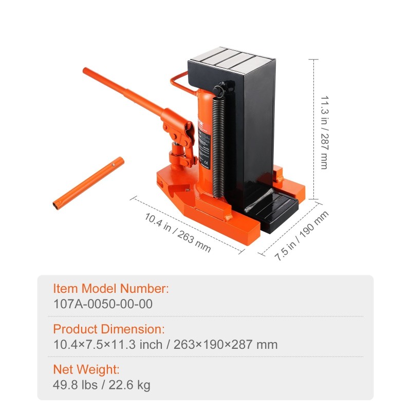 Hydraulinen teräksinen kynsitunkki 5 t kynsi 10 t yläosa 20–173 mm