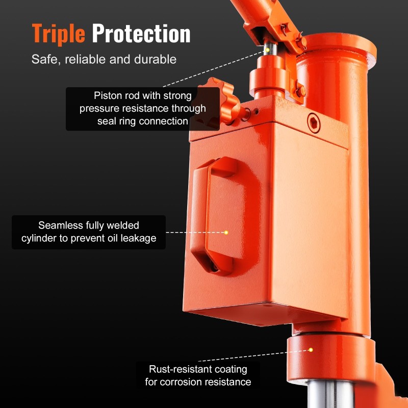 Hydraulinen varvasnostin 5 tonnia, 1-9,1 tuumaa nostokorkeus
