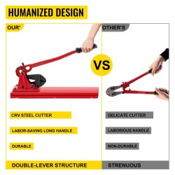 Penkkityyppinen käsileikkuri 24 tuuman CRV-teräs 12 mm alumiini kupari teräskaapeleille