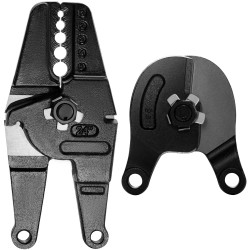 24-tuumainen penkkikiristin seosteräksinen pää 1/16–3/16 tuuman vaijereille pulttileikkurilla ja puristimella