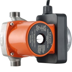 Lämminvesikiertopumppu DN20 sisääntulo ja ulostulo DN15-sovittimella 100 wattia 304 ruostumatonta terästä