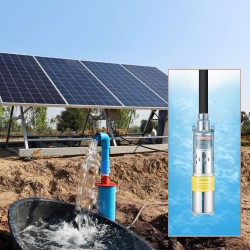 Upotettava aurinkokäyttöinen syväkaivopumppu 24V 277W 35 l/min 83 m nostokorkeus