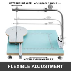 Sähköinen kuumalankaleikkuri vaahtoon, sieneen ja KT-levyihin, MDF-seosmetallirunko, leikkuuleveys 25 cm