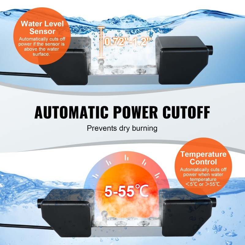 Ultraäänisumutin 6 sumupäätä 4500 ml tunnissa 165 W IP67 virtalähteellä puutarhaan