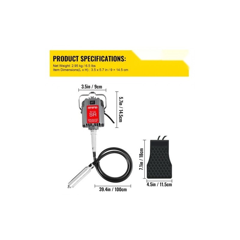 Ripustettava joustoporahiomakone 230W kolmileuainen istukka 0,3–4 mm joustava akseli 100 cm jalkapoljin
