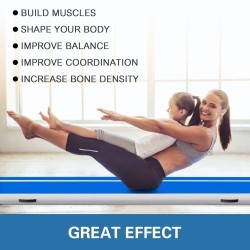 Ilmatäytteinen voimistelumatto PVC-muovia 400 cm pitkä 100 cm leveä 10 cm paksu