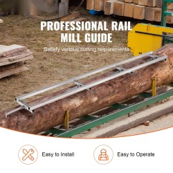 Sahajohde alumiini ja rauta 2,74 m 4 poikittaispalkilla tukin sahaamiseen