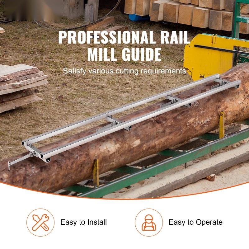 Sahajohde alumiini ja rauta 2,74 m 4 poikittaispalkilla tukin sahaamiseen