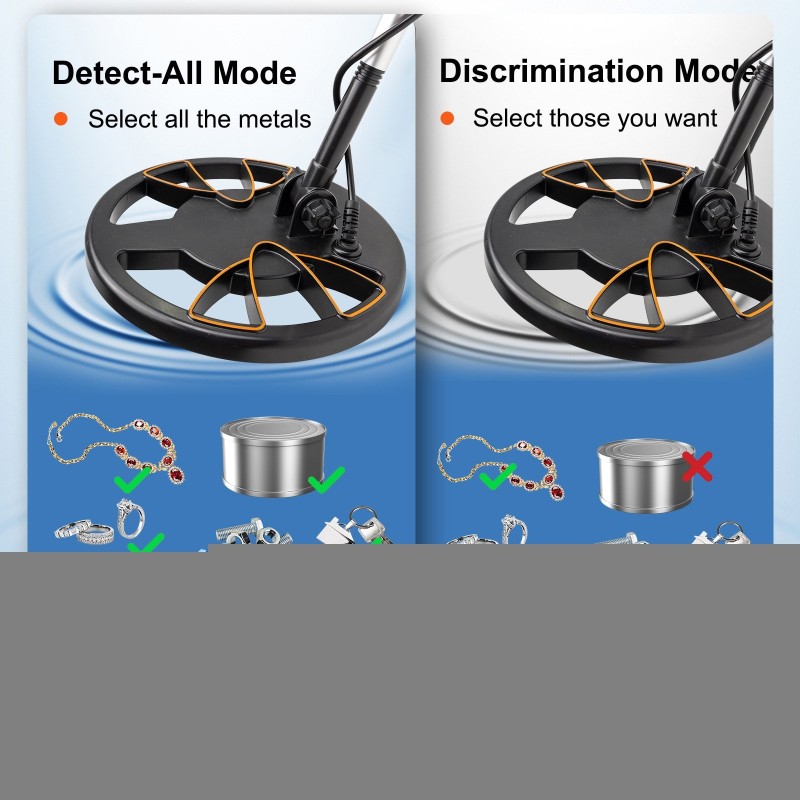 Metallinilmaisin muovi kupari alumiiniputki säädettävä varsi 102–130 cm vedenpitävällä kelalla