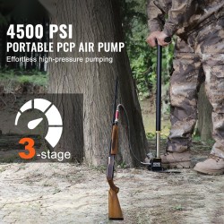 PCP-käsipumppu 3-vaiheinen ruostumaton teräs 4500 PSI öljy-kosteussuodattimella ilmakivääreille ja renkaiden täyttöön
