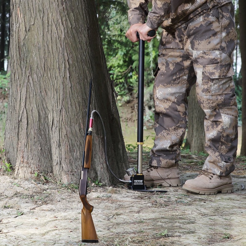 PCP-käsipumppu 3-vaiheinen ruostumaton teräs 4500 PSI öljy-kosteussuodattimella ilmakivääreille ja renkaiden täyttöön