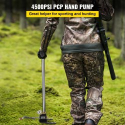 Käsipumppu 3-vaiheinen korkeapaine ruostumaton teräs 304 0–30 MPa PCP-ilma-aseille taitettava jalkatuki